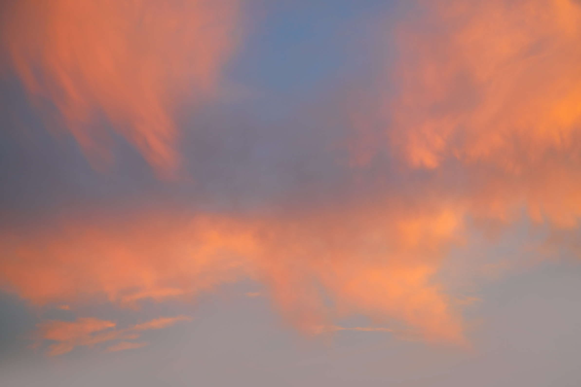 Sunset Sky with Orange Golden Clouds